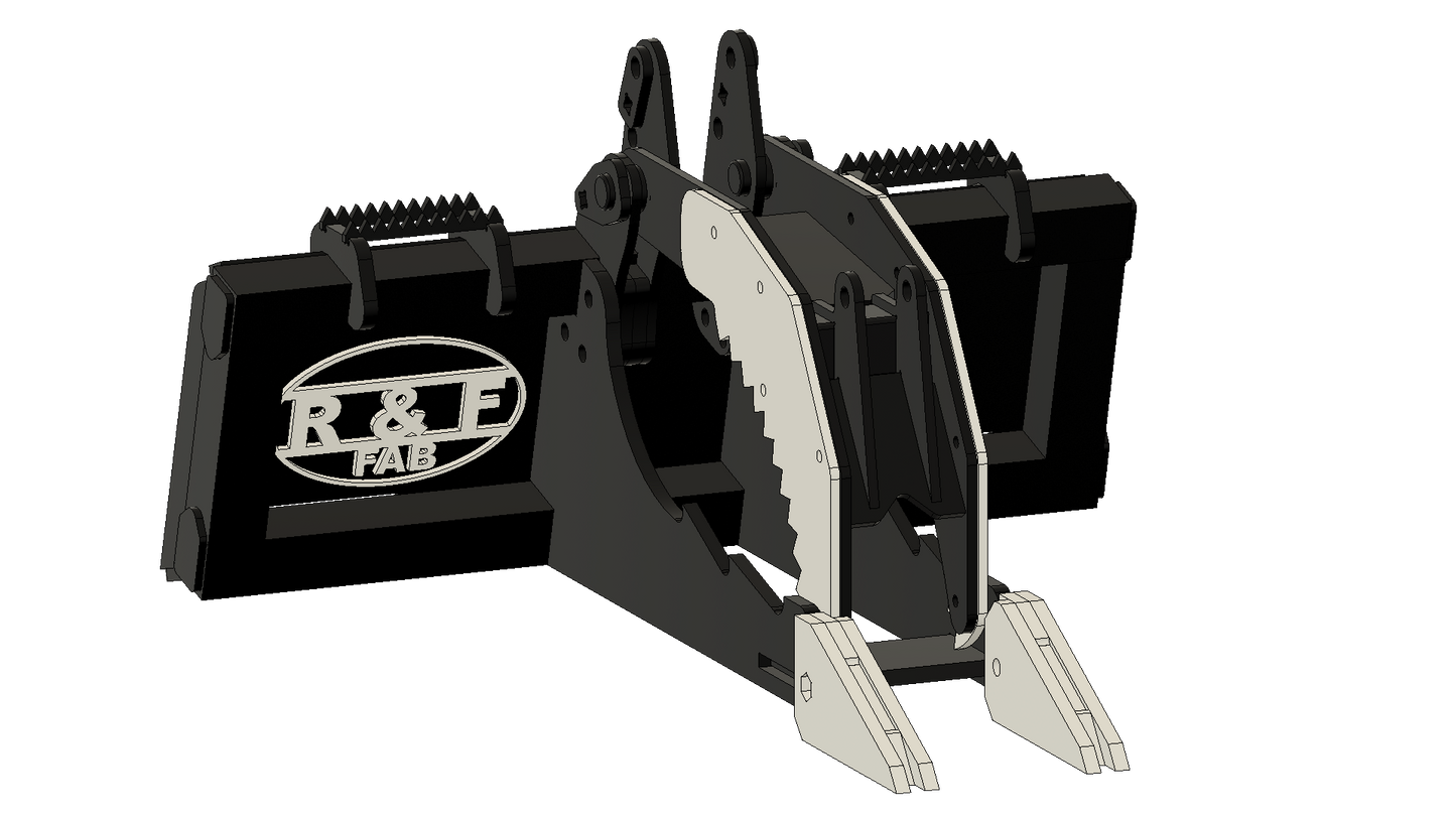 40" Hydraulic Skid Spade Grapple Rock/Stump/Log