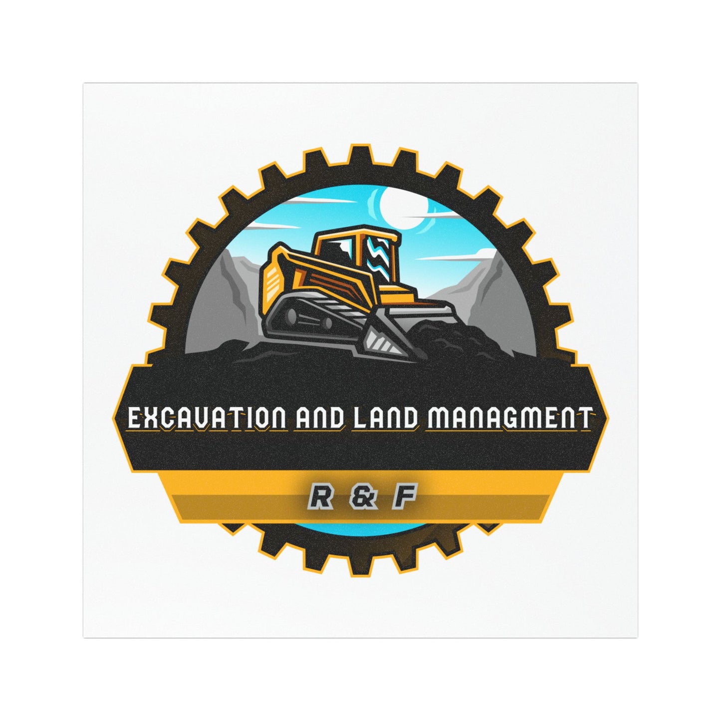 Excavation and Land Management Car Magnet - Durable Vehicle Decoration