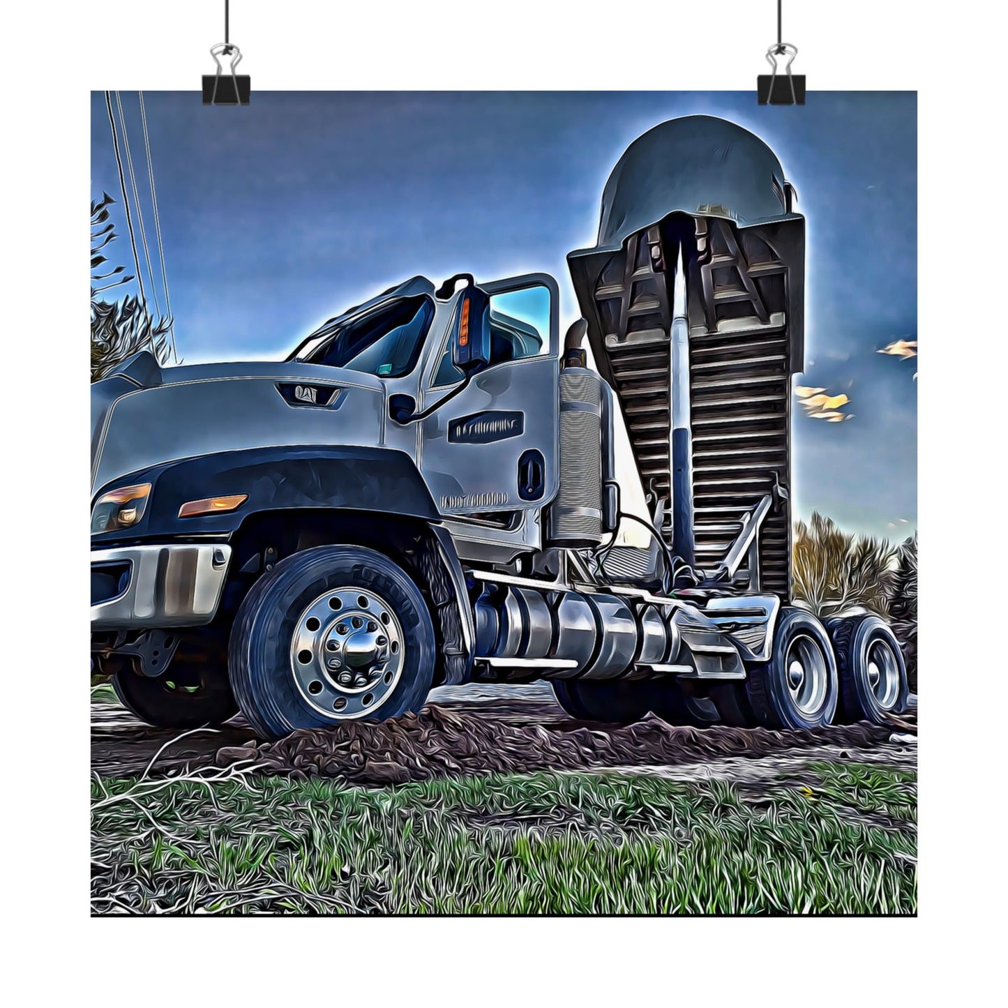 Matte Vertical Posters R & F truck
